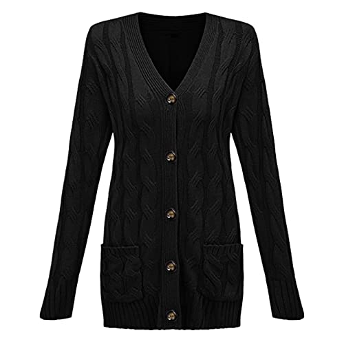 Cardigan Sweaters for Women Button Down Open Front Cable Knit Casual Trendy Fall Winter Outerwear3