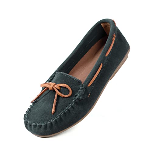 Womens Moccasin Shoes Indoor Outdoor Slip On Suede Moccasin Slipper for Women4