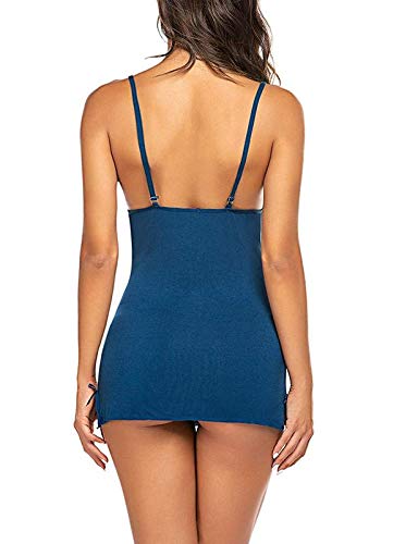 Image of Women's Poly Lycra Solid Above Knee Baby Doll Set