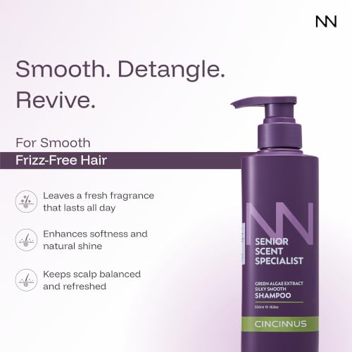 Image of Cincinnus Silky Smooth Shampoo | Green Algae Extract, Salicylic Acid, Lavender, Rose, B5 | shampoo for soft, shiny and smooth hair | Nourishing Shampoo for Dull & Rough Hair (500ml)