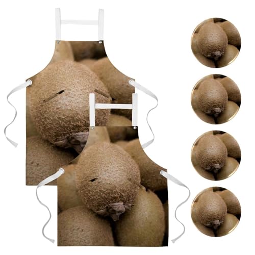 Tablier de cuisine kiwi contre les taches de pâtisserie et de nettoyage domestique