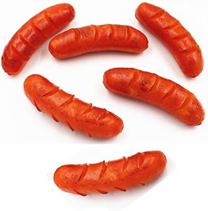 LONG XIN SERIES 6 PCS Simulated Hot Dog Fake Sausage Artificial Food Model Fake Lifelike Food Props for Kitchen Home Party Decoration Sample Display Photography Props