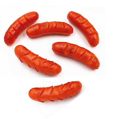 LONG XIN SERIES 6 PCS Lifelike Artificial Hot Dogs Fake Sausage Artificial Food Model for Fast Food...