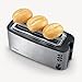 Severin 2509 Automatic 4-Slice Long Slot Toaster, 1400 W, Stainless Steel-Black chambers power, Silver