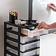 Iris breit Warenkorb mit 3 Schubladen, schwarz 7-Drawer schwarz