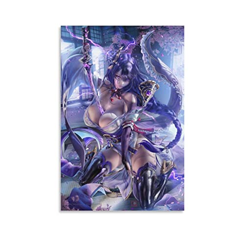 Censored Anime Sexy Girl Poster (Custom Porn Posters Pussy Poster Boobs Poster Nude Poster Hentais Poster Uncensored Sex) (5) Poster Canvas Print Classroom Kitchen Bedroom Room Aesthetics Decoration B