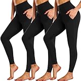 ✔ HOHE WAISTED&TUMMY CONTROL- Die hoch taillierte Leggings für Frauen steuert Ihren Bauch gut und deckt Ihren Körper von der Taille bis zu den Knöcheln perfekt ab, während sie beim Laufen, Springen oder Training besser an Ort und Stelle bleibt.Der hohe Taillenstil verlängert die Beine und schlankt die Taille, wodurch die Silhouette Ihrer Träume entsteht.