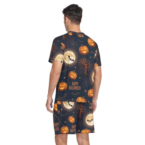 Pajamas for Men Short Sleeve Pajama Set Loungewear with Pockets, S-XXL2