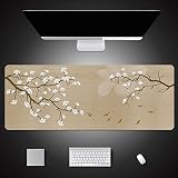 Tapis de souris Surdimensionné Style Chinois Littéraire Bureau Ordinateur De Bureau Tapis Creative Épaississement Verrouillage Écriture Bureau Tapis Clavier Tapis 800 * 300 * 3mm Motif Animal tapis d
