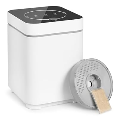3L Kitchen Smart Electric Countertop Composter with LED Display and Auto-Cleaning, Turns Food Waste into Fertilizer with Replaceable Carbon Filter, Bio-Pack for Fermentation