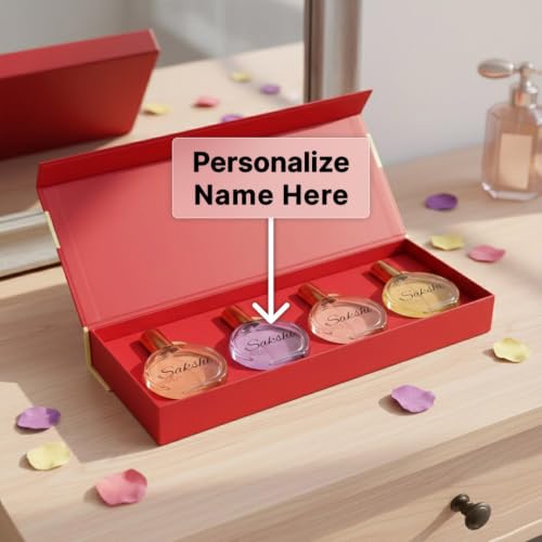 Image of Perfumes (Personalized Engage Luxury Perfume Gift Set for Women 4x25ml | Premium Engage Eau De Parfum Collection | Long Lasting Scents Yang Femme Fantasia Verona | Luxury Gift Box for Her)
