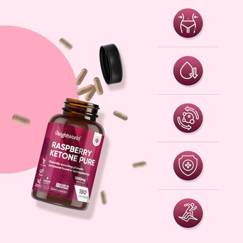 Pure Raspberry Ketones Capsules 1200mg - 180 Capsules - 6 Months Supply - 1 per Day - Rich in Phenolic Compounds - Vegan & Non-GMO Raspberry Ketone Supplements for Men & Women - Made in The UK - Image 5