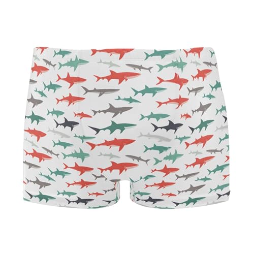 Shark Cute Mens Swim Trunk Swimwear Bathing Suit Swim Brief Square Leg Board Short S B0403682