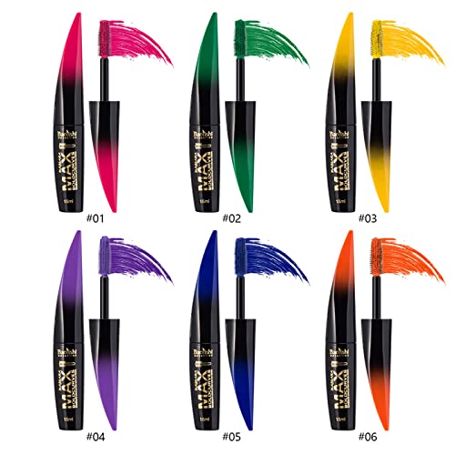 Long Lasting Smudge-Proof Lash Sensational Mascara, Fantasyday 6 Pcs 0.5 Fl Oz Washable Volumizing Lengthening Defining Curling Eyelash Makeup Set - Lift Separates Eye Lashes False Lash Effect Mascara #TOP1
