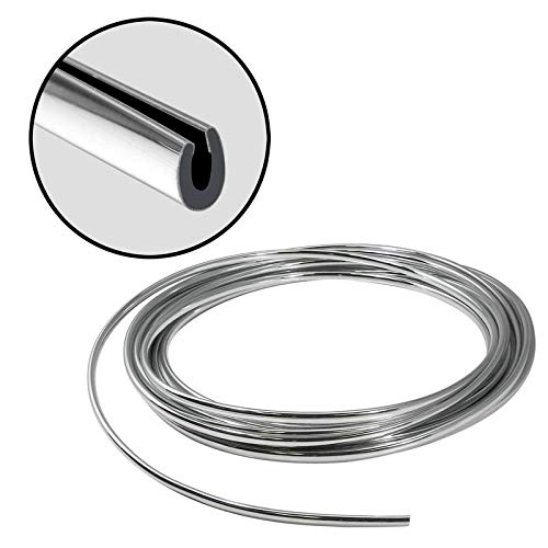 PRIKNIK Car and Bike Edge Guard Protector Door and Edges (10 Meter) (Colour-Chrome Silver)- Compatible with H-onda Dio STD
