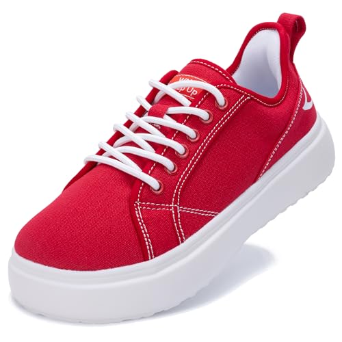 SURRAY Women's Wide Toe Box Canvas Sneakers Comfortable Slip On Walking Shoes for Women Casual Platform Fashion Sneaker US 6-11