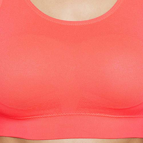 Image of Brachy Polycotton Padded Wire Free Push Up Racer Back Sports Bra for Women's /Girls (Gym,Yoga,Running,Workout) (Removable Pads) (28 to 34 Size)