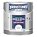 Price comparison product image Johnstone's - Wood & Metal Paint - Satin Finish - Brilliant White - 2.5L - Water Based - Non Drip & Quick Drying - Radiator Paint - Low Odour - Dry in 1-2 Hours - 8m2 Coverage per Litre
