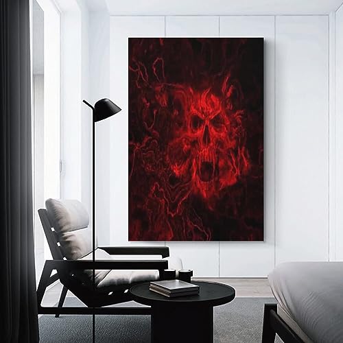Tableau abstrait skullhead impression sur toile portrait moderne 60x90cm - 3