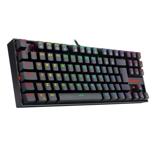 Teclado Magnético Gamer Redragon K552-RGB-PRO Kumara Pro RGB, Switch Vermelho, ABNT2 - Preto e Verme