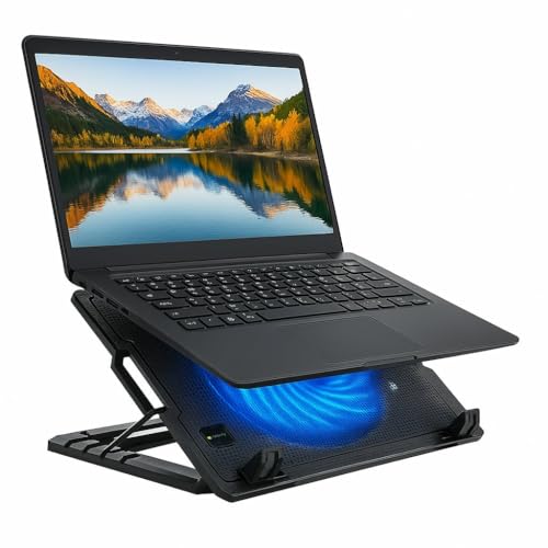 Techly 106244 Supporto per Notebook Fino a 17.3 con Sistema di Raffreddamento Nero