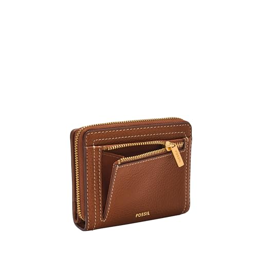 Image of Fossil Women's Logan RFID-Blocking Leather Mini Multifunction Bifold Wallet