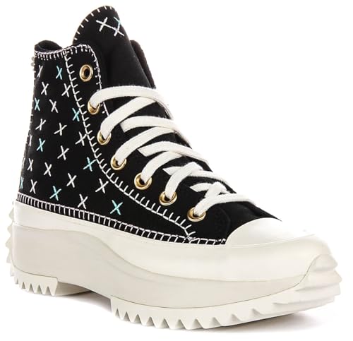 Converse A08733C Run Star Hike - Zapatillas deportivas para hombre, Negro Oro, 6.5 Women/4.5 Men