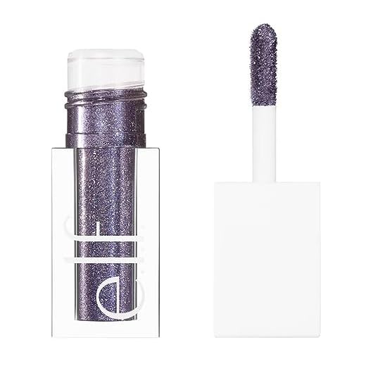 e.l.f. Liquid Glitter Eyeshadow, Long Lasting, Quick-Drying, Opaque, Gel-Based Eyeshadow For Creating High-Impact, Multi-Dimensional Eye Looks, Purple Reign, 0.10 Fl Oz