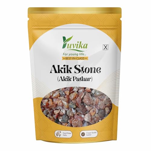Image of YUVIKA Akik Stone - Akik Pathar - Akeek - Aqiq - Agate - Achates (100 Grams)