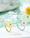 OUFER Nose Rings Hoops, 316L Surgical Steel Hinged Segment Nose Rings 20G, Silver Nose Rings with Cute Daisy Design, Nose Nostril Piercing Jewelry for Women and Men, OS-NS0190-WG2008