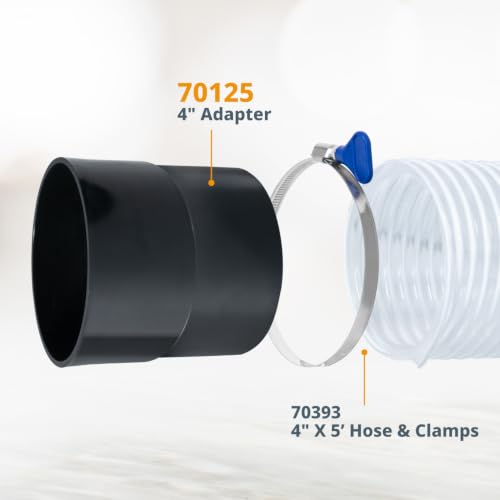 POWERTEC 70125-P2 Dust Port Adapter for 4 Inch Pipe to 4 Inch Dust Collection Hose, Quick Connect Hose Coupler Fitting for Workshop Dust Collection Fittings, 2 Pack by POWERTEC - Used condition - Image 4