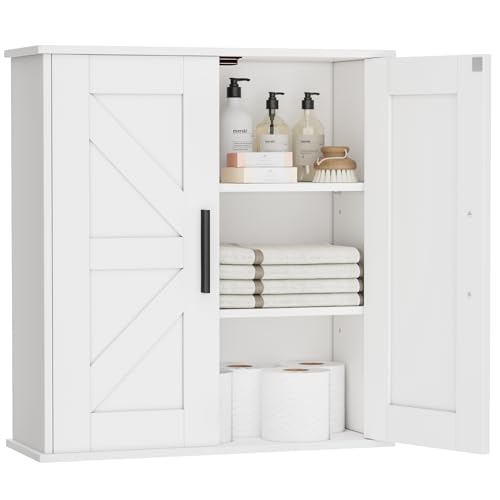 Homleke Bathroom Wall Cabinet, Over Toilet Storage Cabinet with Barn