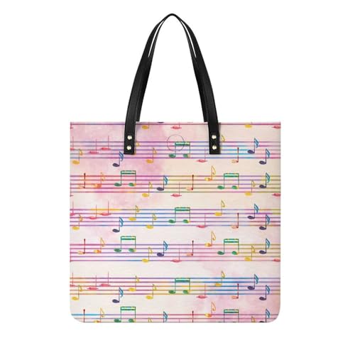 Sac à bandoulière notes de musique colorées idée cadeau femme passionnée