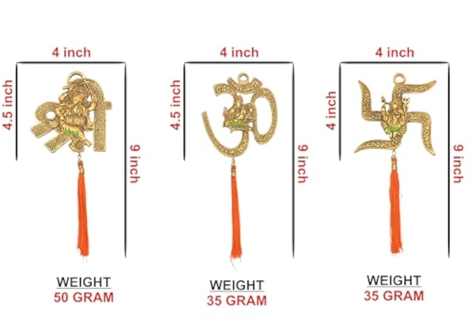 Shree Om Swastik Metal Wall Hanging for Decoration