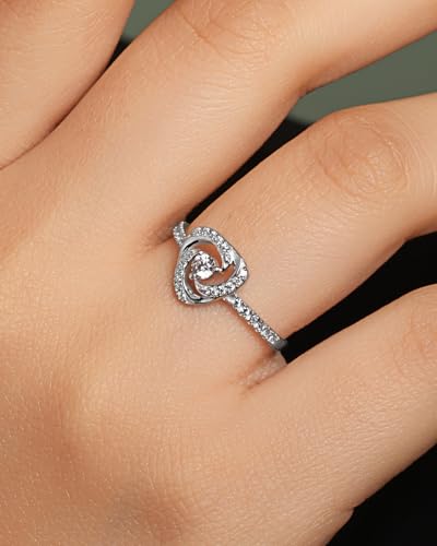 Image of Clara 925 Sterling Silver Bianca Solitaire Pendant Earrings Chain Bracelet Ring Jewellery Set for Women & Girls| Platinum Plated | Gift for her