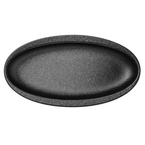 Luxor Dish 11.25'' Black Porcelain Oval Plate – Modern Design for Sushi, Sashimi, Appetizers & Gourmet Dishes – Durable, Chip-Resistant & Dishwasher Safe – Perfect for Restaurants & Special Events