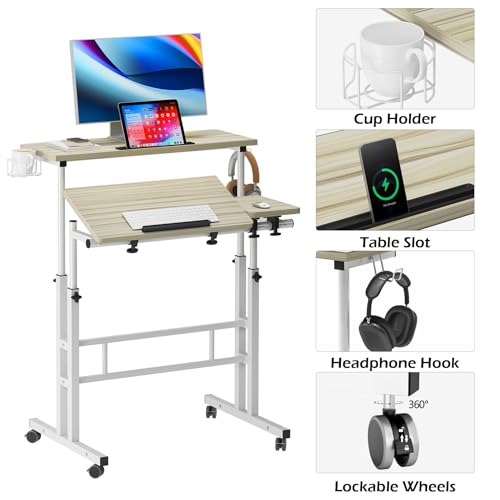 Mesa móvil ajustable para portátil SogesPower 2 plataformas miniatura 6