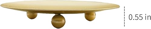 Miniatura 3 de Portavelas dorado 1 paquete de 3.54 pulgadas Plato de vela de hierro, soporte decorativo para velas para el hogar y decoración de mesa