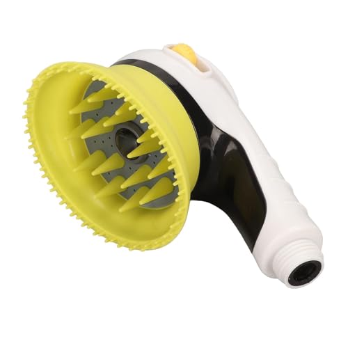 Haustier-Duschbrause, Handbrause Mit Ein-/Aus-Schalter, Hundewaschduschaufsatz, Hundebadebrause Zum Baden Und Massieren(Gelb)
