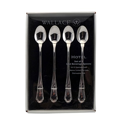 Wallace Hotel 18/10 Stainless Steel Iced Beverage Spoon, Set of 4 - Thumbnail 2
