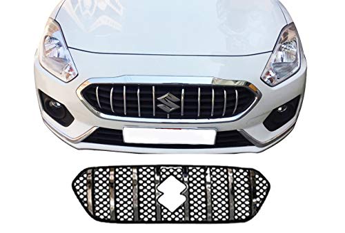 Image of CAR SAAZ GTR Style Front Chrome Grill Compatible with Swift Dzire Type-3 (2017-2020)