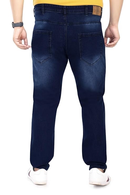 Image of Pluss Tribe - Plus Size Jeans for Men - Denim Jeans - Ideal for Casual, Office Available Sizes : 40 to 52