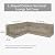 Easy-Going Patio L-Shaped Sectional Sofa Cover, 83“X104 Waterproof Outdoor Sectional Cover, Heavy Duty Garden Furniture Protector (Left Facing, Camel)