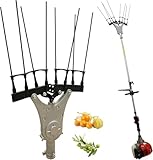 Accessorio Testa Abbacchiatore per Decespugliatore a Scoppio Diametro 26mm 9 Denti 8 Punte in Fibra di Carbonio Scuotiolive Scuoti Olive Pettine Scuotitore Sbattitore Area di lavoro da 470mm