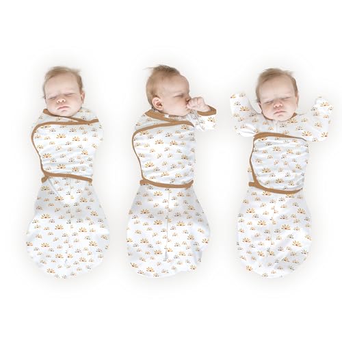 Image of SwaddleDesigns 6-Way Omni Swaddle Sack Arms Up Swaddle for Newborn, More Options to Calm Moro Reflex, Improves Sleep, Easy Transition Baby Sleep Sack, Small, 0-3 Mo, 6-12 lbs, Watercolor Sunny Days