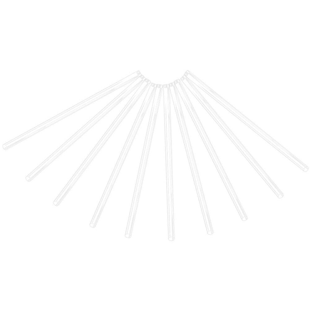 Yardwe Durable String Light Protector Tube 10pcs Meteor Shower Light Tube Plastic Shell for Outdoor Wedding Decor