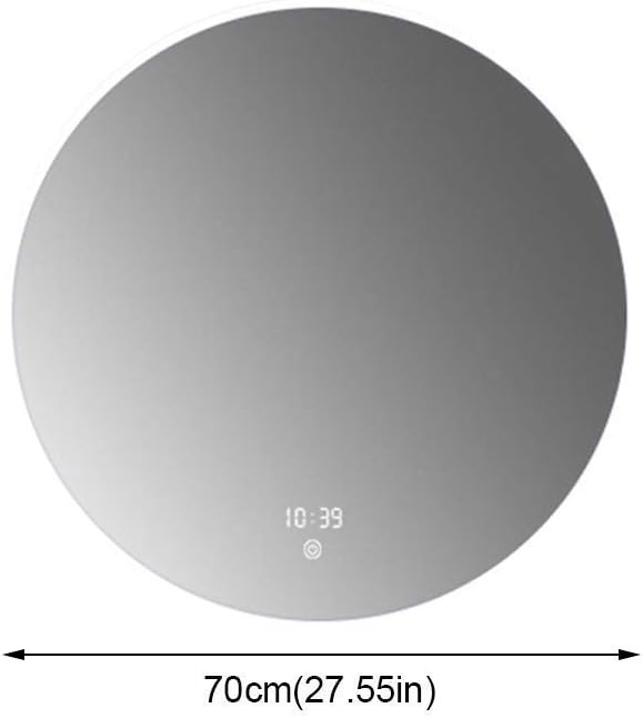 Makeup mirror Smart Round Led Makeup Mirror With Light Wall-mounted Anti-fog Bathroom Wall-mounted Vanity Mirror (Color : D) (Color : E) image 2