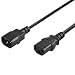 Produktbild Best Plug 5 Meter Strom-Kabel Netz-Kabel Verlängerung für Kaltgeräte, C14 Stecker männlich auf C13 Buchse Kupplung weiblich, Schwarz