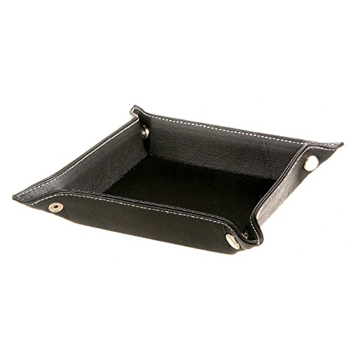 D'CASA dcasa - Vacia Bolsillos Polipiel de Color Negro Grande.