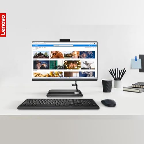 Image of Lenovo IdeaCentre 3 AIO Desktop - 27 inch inch Touch FHD Display, Intel Core i7-13620H, 32GB RAM, 1TB SSD, Integrated 5MP Webcam, Wi-Fi, Bluetooth, Windows 11 Pro, Includes Wireless Keyboard & Mouse, Black